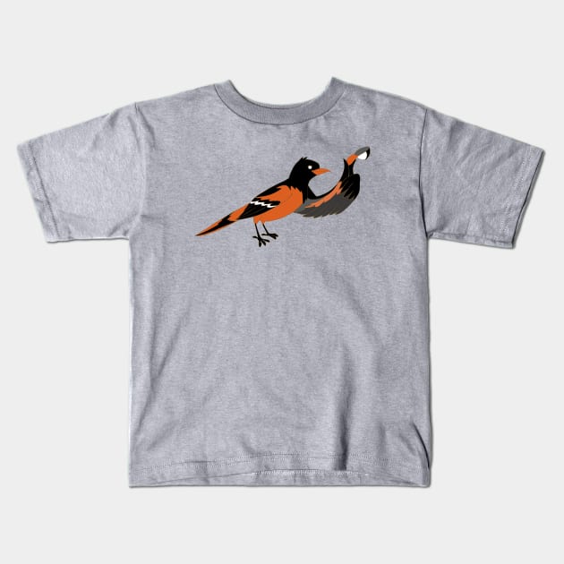 Hello BirdO Kids T-Shirt by Joepollack